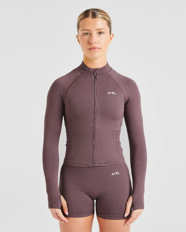 Balance V3 Seamless Zip Jacket - Coffee Bean Denim Fabric Leather Fabric Suede Fabric Balance V3 Seamless Zip Jacket - Coffee Bean Denim Fabric Leather Fabric Suede Fabric