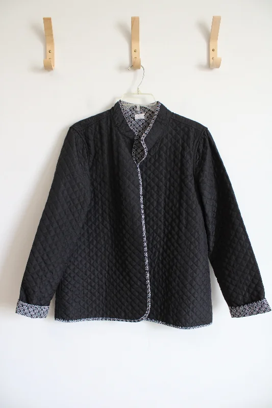 Croft & Barrow Black & White Quilted Jacket | L Corduroy Jacket Velvet Jacket Brocade Jacket Croft & Barrow Black & White Quilted Jacket | L Corduroy Jacket Velvet Jacket Brocade Jacket