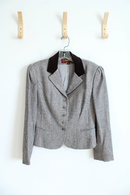 Peabody House Brown Plaid Blazer | 9/10 Women's Long Blazer