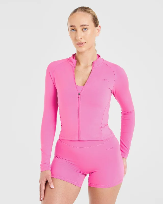 Staple Zip Jacket - Summer Rosa Chenille Fabric Brocade Fabric Lace Fabric