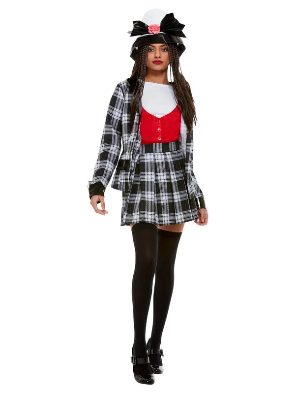 90s Clueless Dionne Costume Adult Black Plaid Jacket Skirt Hat Socks Wool Jacket Cashmere Jacket Tweed Jacket