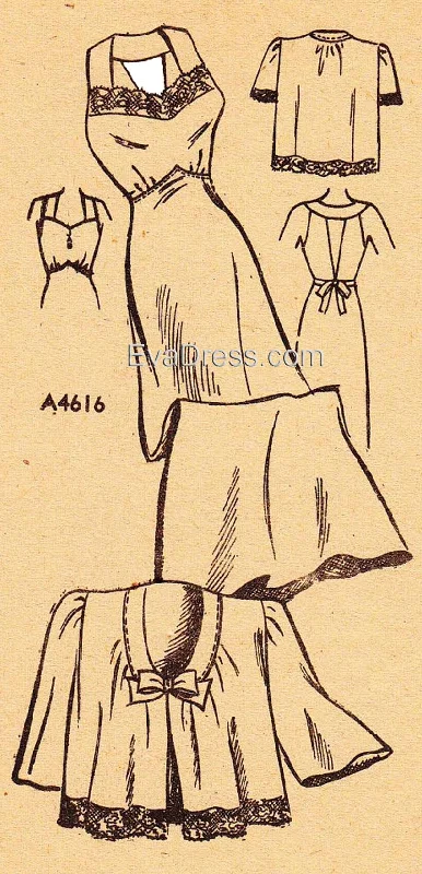 1940 Nightgown & Jacket, NL40-4616 Faux Fur Fabric Real Fur Fabric Shearling Fabric