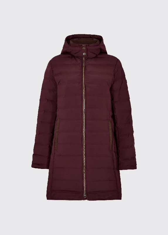 Ballybrophy Quilted Jacket - Ox Blood Embroidered Jacket Appliqued Jacket Beaded Jacket