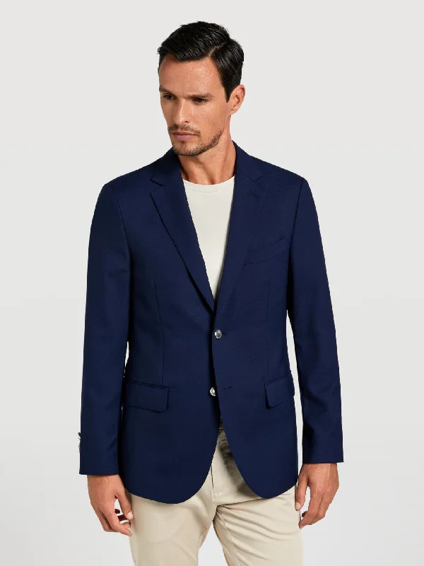 Icon navy wool blazer Women's Plaid Suit