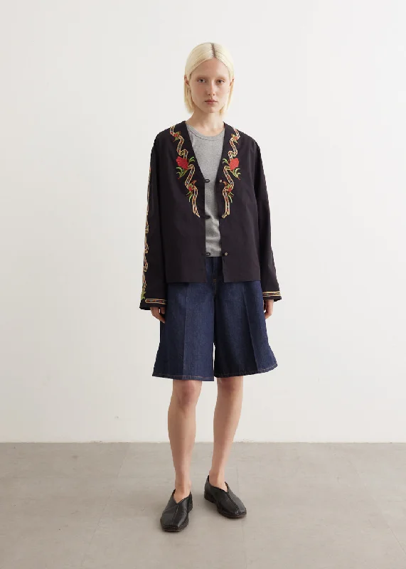 Ribbon Hollyhock Jacket Herringbone Jacket Houndstooth Jacket Plaid Jacket