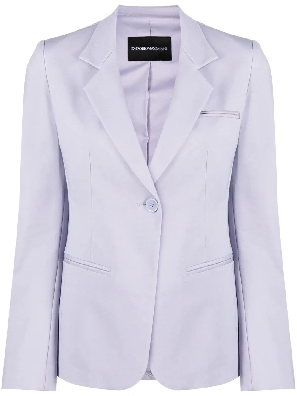 Emporio Armani Jackets Purple Tailored Jacket Straight Jacket A-Line Jacket