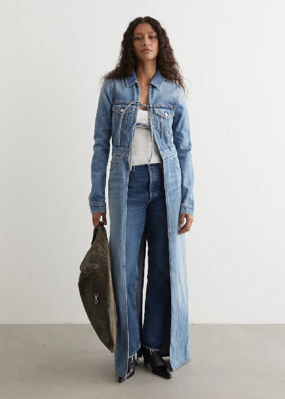 Tie Front Denim Trucker Jacket Belted Jacket Elasticated Jacket Padded Jacket