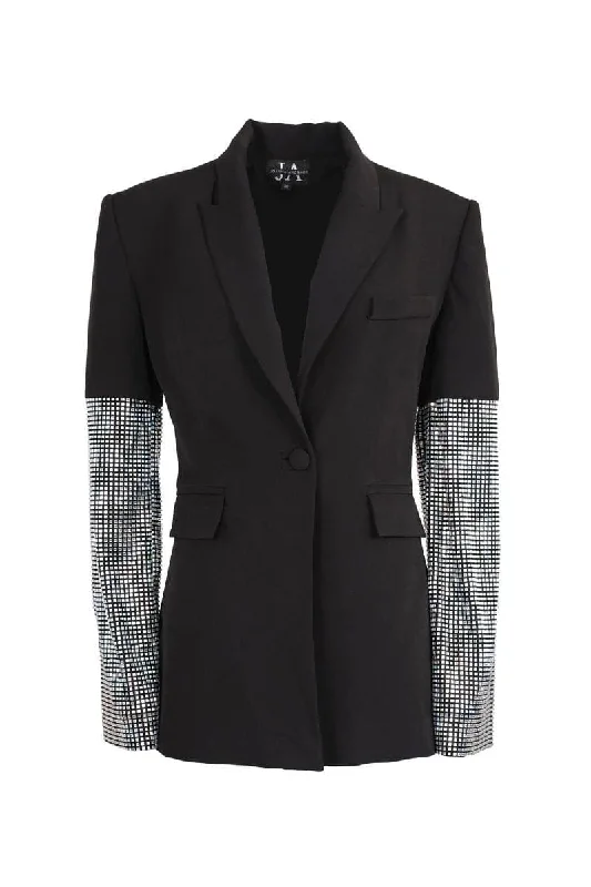 BLACK SQUARE DIAMOND BLAZER Women's Trendy Jacket