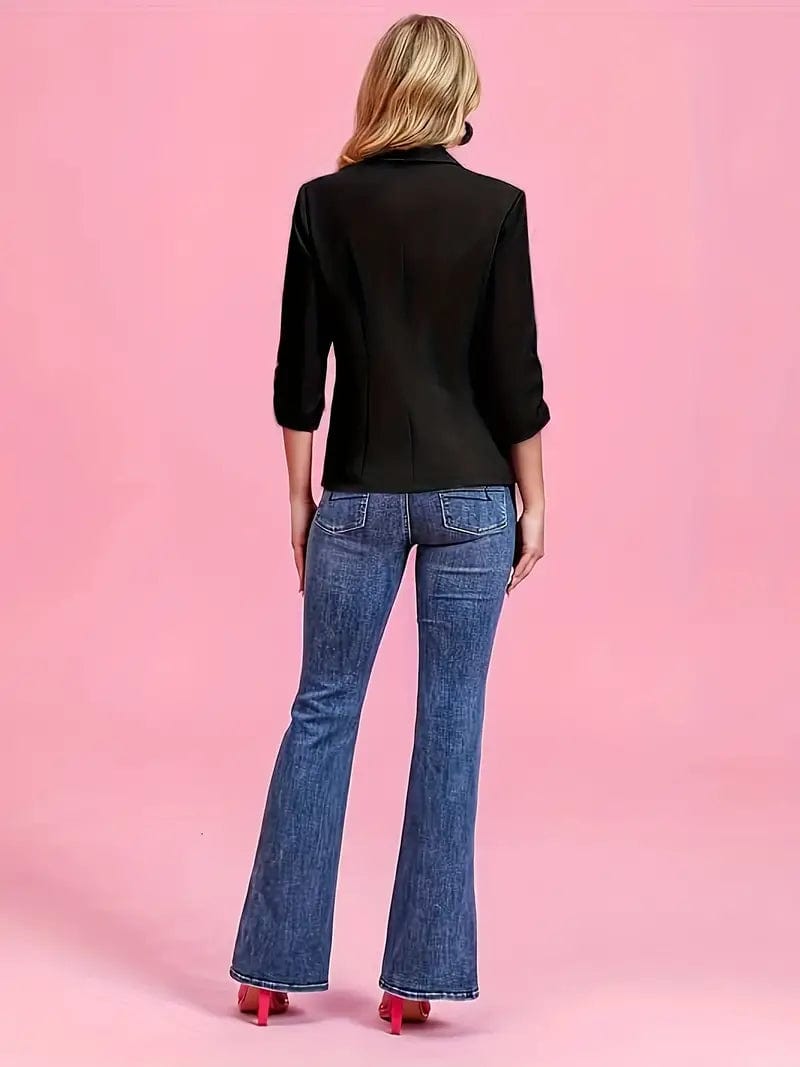 Lapel Collar Blazer Women's Casual Suit