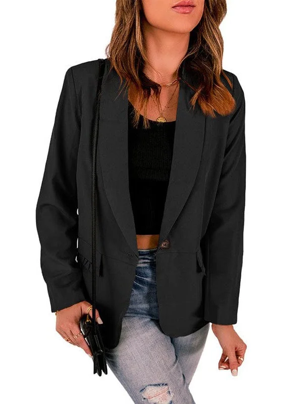 Flattering Solid Blazer Women's Unique Blazer
