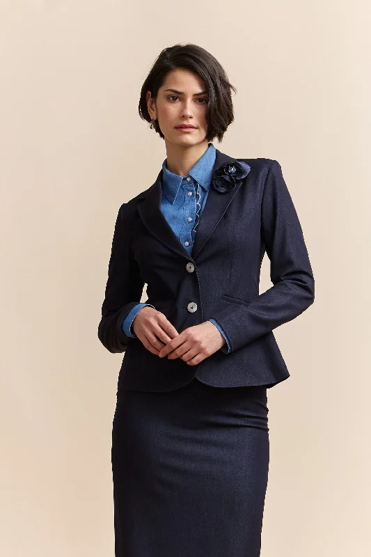 Fitted blazer with removable brooches Women's Trendy Jacket
