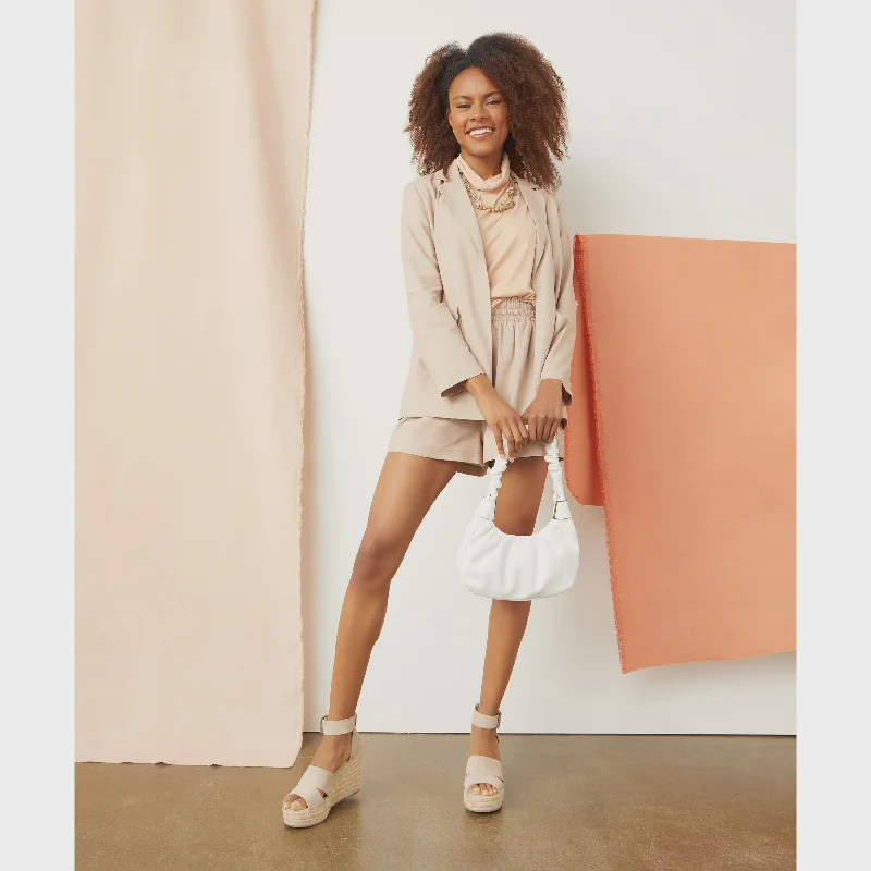 Indra Light Weight Open Blazer | Khaki Women's Luxurious Jacket