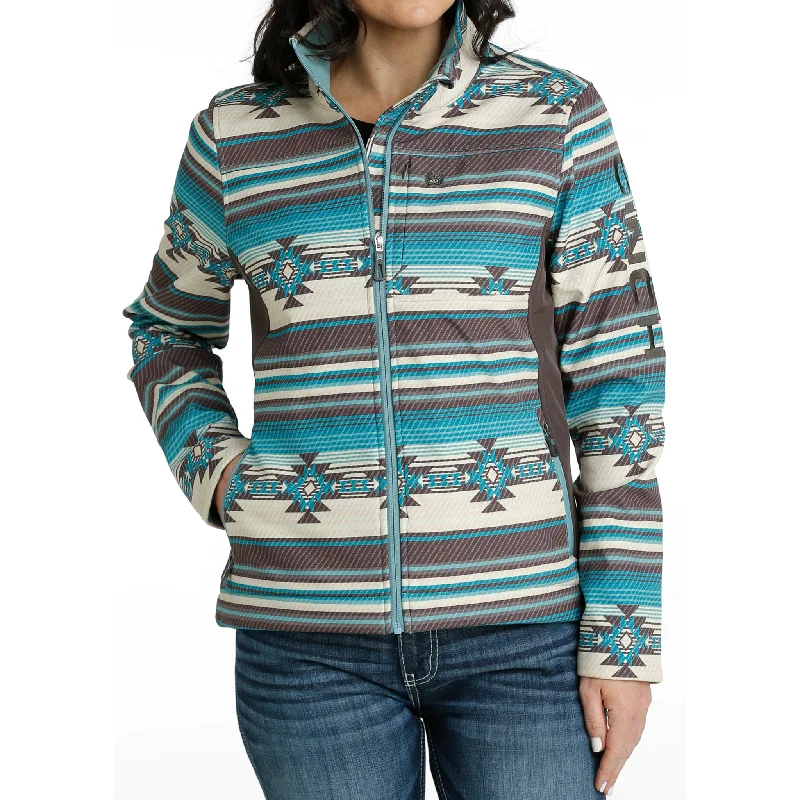 Cinch Women's Teal/Brown Aztec Concealed Carry Jacket Oversized Jacket Tailored Jacket Straight Jacket Cinch Women's Teal/Brown Aztec Concealed Carry Jacket Oversized Jacket Tailored Jacket Straight Jacket