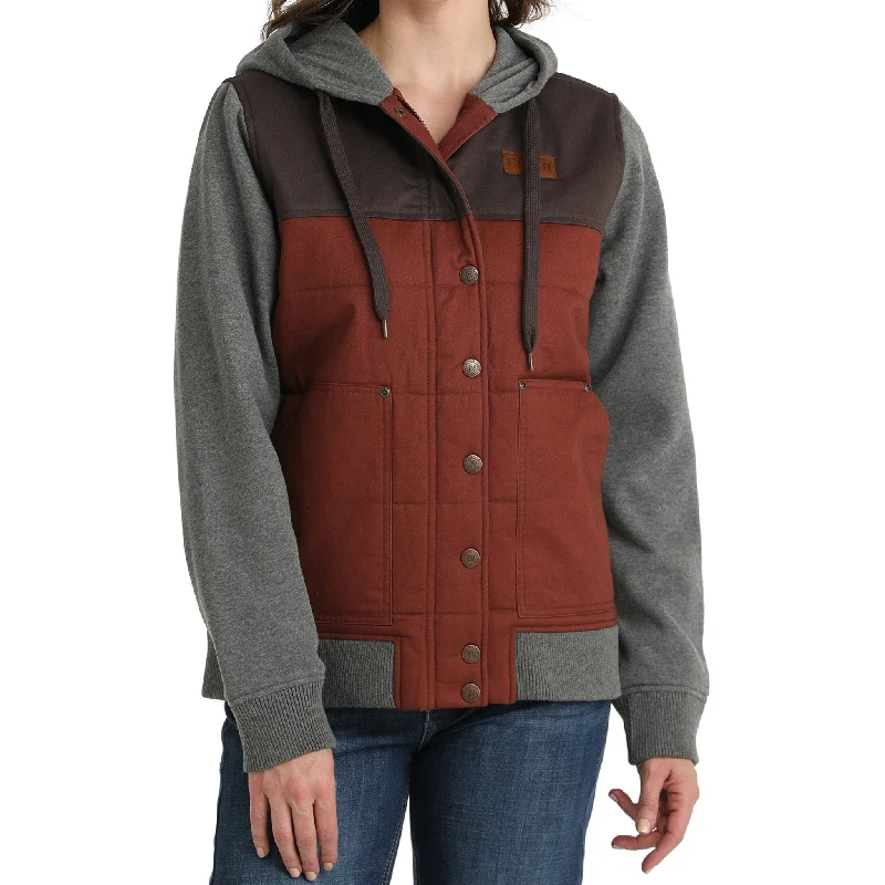 Cinch Women's Canvas Hoodie Jacket Knit Fabric Woven Fabric Fleece Fabric