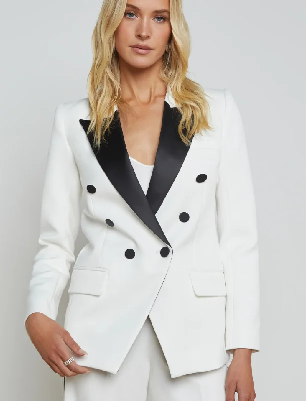 Kendi Long Double Breasted Blazer Women's Trendy Jacket