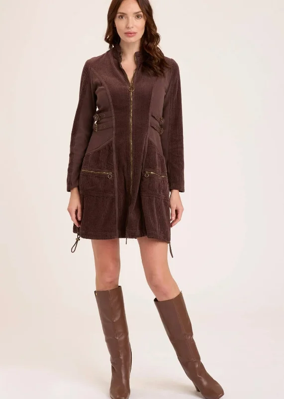 Uzma Jacket Dress - Final Sale Stand-Up Collar Roll-Neck Collar Turtle Neck