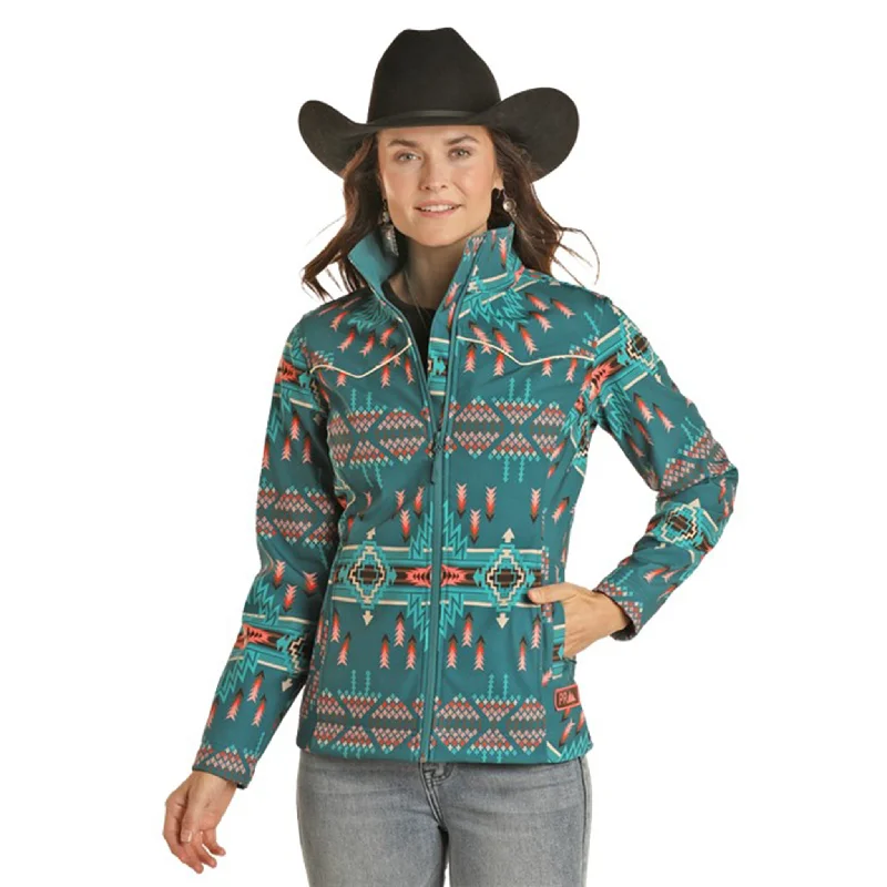 Powder River Women's Aztec Shell Jacket Chenille Fabric Brocade Fabric Lace Fabric