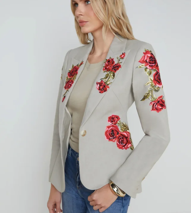 Clementine Blazer Embroidered Women's Vintage Suit