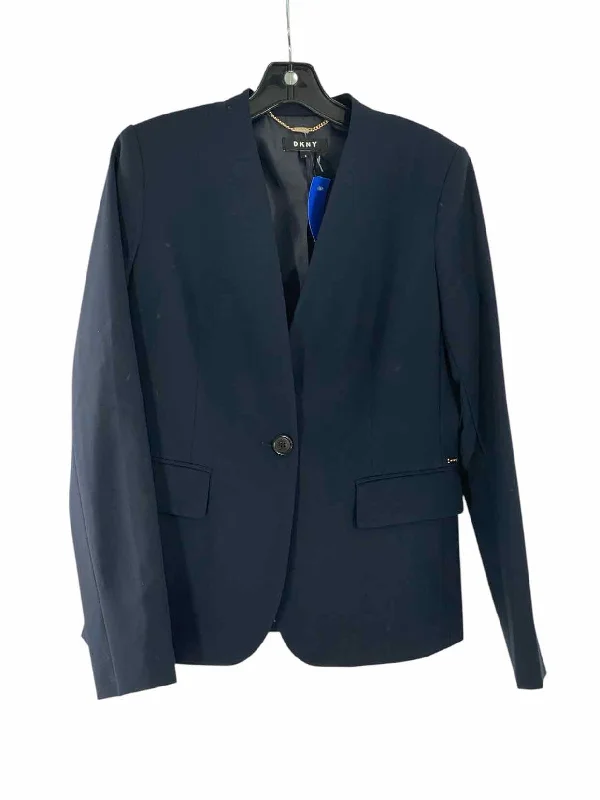 DKNY Size 2 Navy Blazer Women's Patchwork Suit