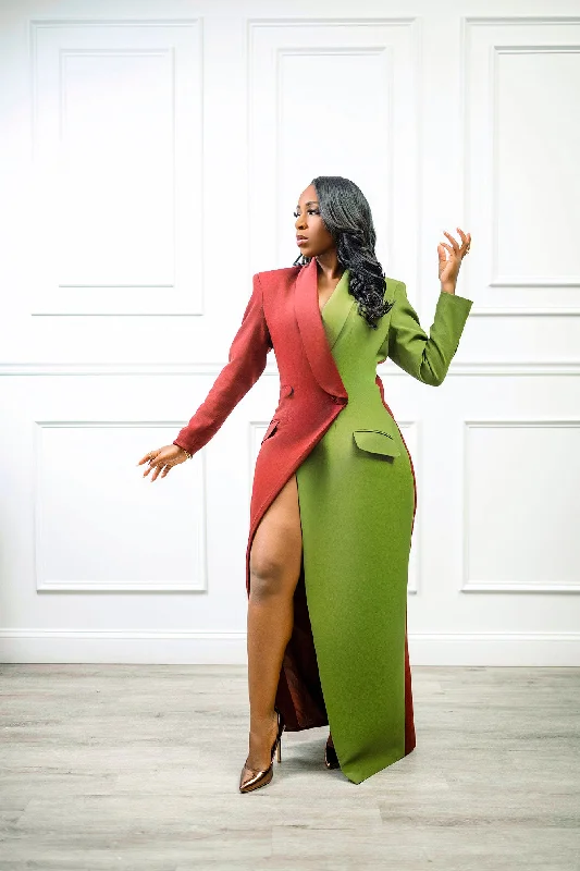 Style and Grace 2 toned blazer dress Women's Premium Blazer
