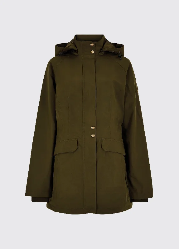 Robinson Waterproof Jacket - Olive Zip Front Button Front Snap Front