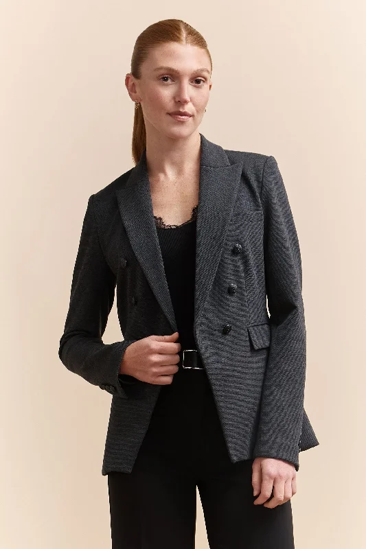 Double-Breasted Stretch Blazer Women's Radiation Jacket