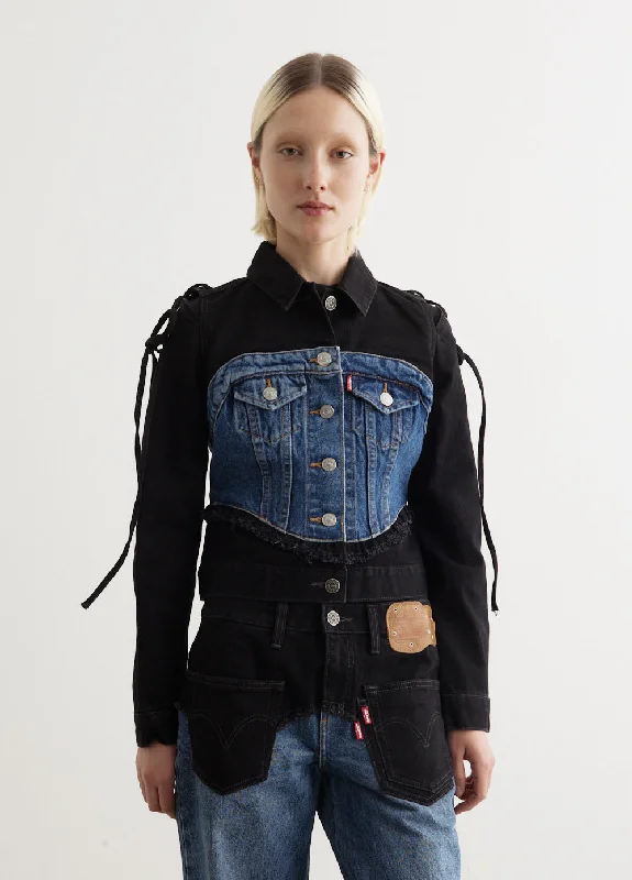 x Levi's Half Trucker Jacket Hoodie Zip-Up Jacket Button-Up Jacket