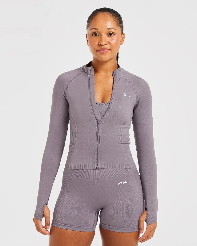 Balance V3 Seamless Zip Jacket - Mauve Chenille Jacket Brocade Jacket Lace Jacket