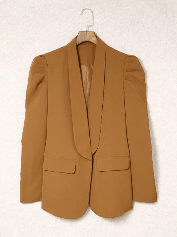 Relaxed Blazer for Women Cotton Blend Blazer