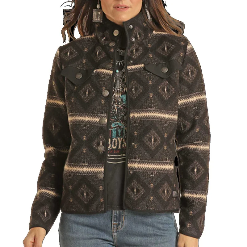 Powder River Women's Charcoal Aztec Jacket Jacket Blazer Coat
