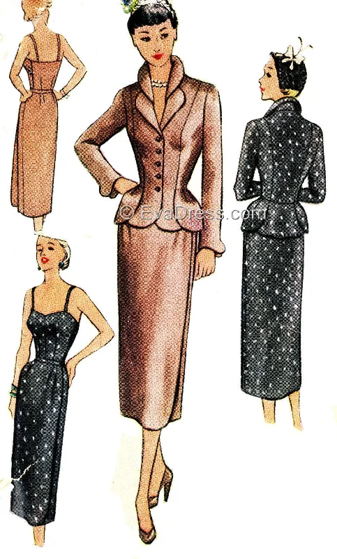 1951 Bodice, Skirt & Jacket SE50-8433 Faux Fur Jacket Real Fur Jacket Shearling Jacket