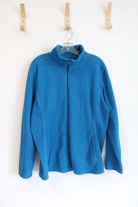 Old Navy Blue Zip-Up Jacket | XL Appliqued Jacket Beaded Jacket Sequined Jacket
