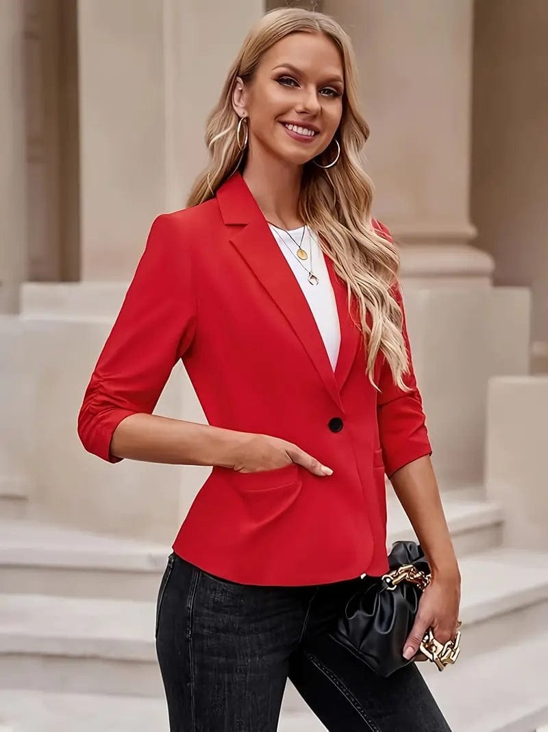 Simple Red Blazer Women's Simple Blazer
