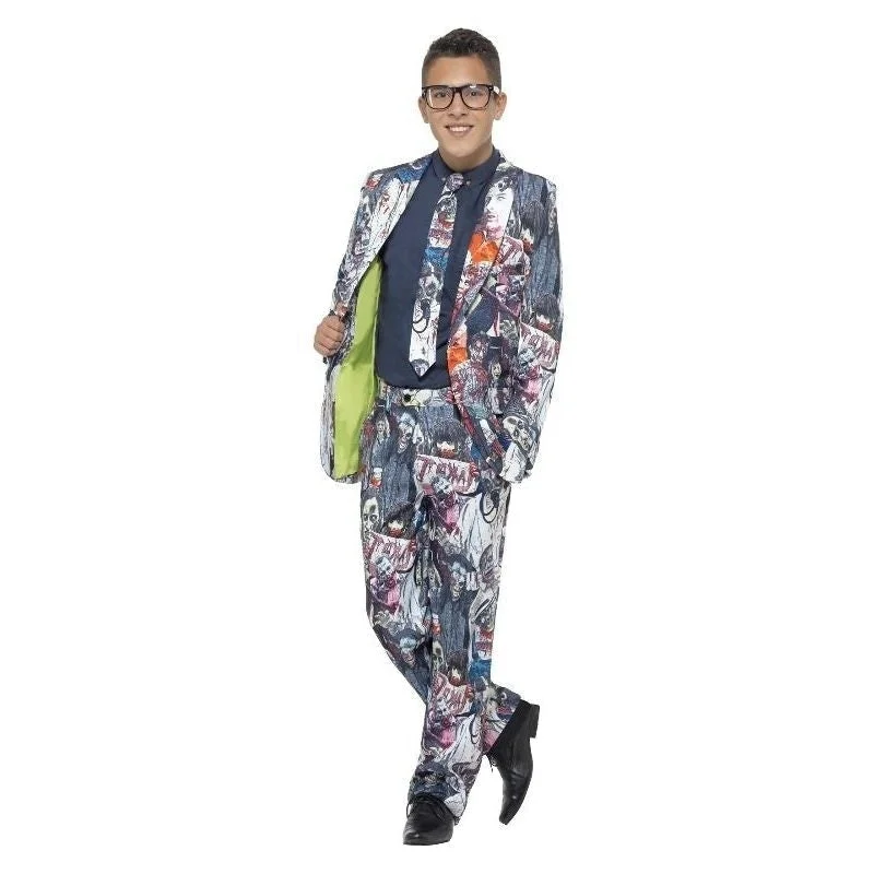 Zombie Suit Teen Costume Multi-Coloured Jacket Trousers Tie Denim Jacket Leather Jacket Suede Jacket Zombie Suit Teen Costume Multi-Coloured Jacket Trousers Tie Denim Jacket Leather Jacket Suede Jacket