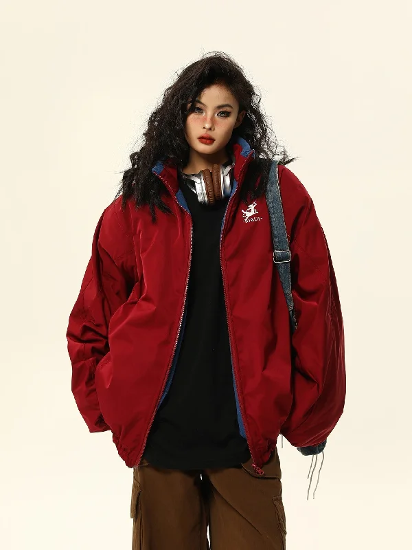 Retro-Style Sports Windbreaker Jacket Jacket Blazer Coat