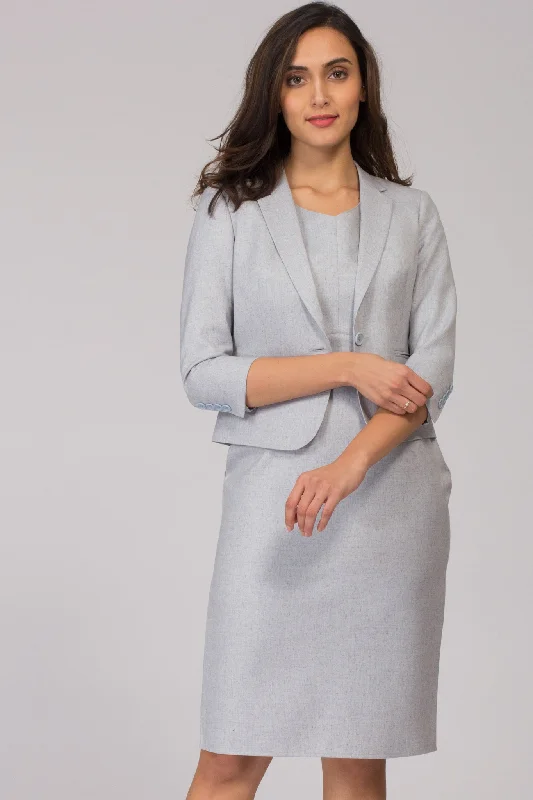 Stone Blue Semi Formal Blazer Women's Elegant Suit