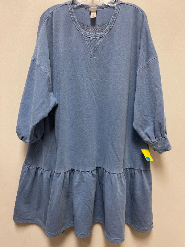 Dress Casual Short By H&m In Blue, Size: 2x