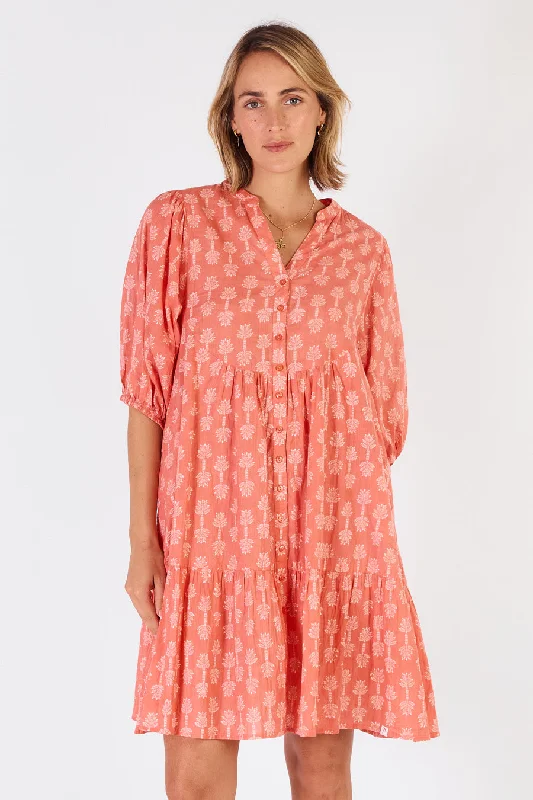 Ibisa - Calgary Dress - Coral
