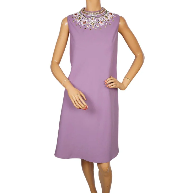 Vintage 1990s Moschino Cheap and Chic Lavender Sheath Dress - L
