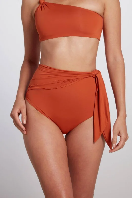 Elle High Waist Bikini Bottom with Sash - Pumpkin Beaded bikini, Glamorous, Sexy, Trendy Elle High Waist Bikini Bottom with Sash - Pumpkin Beaded bikini, Glamorous, Sexy, Trendy