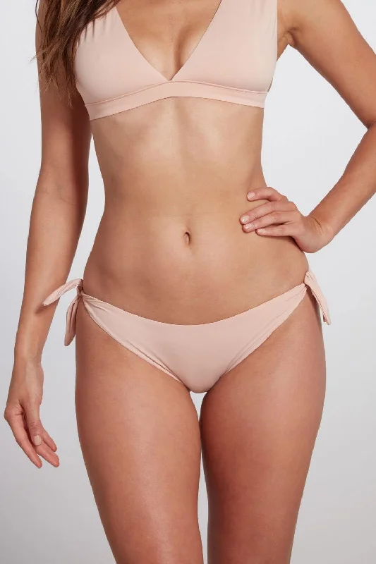 Fanny Tie Side Bikini Bottom in Blush Button-up bikini, Trendy, Sexy, Fashionable