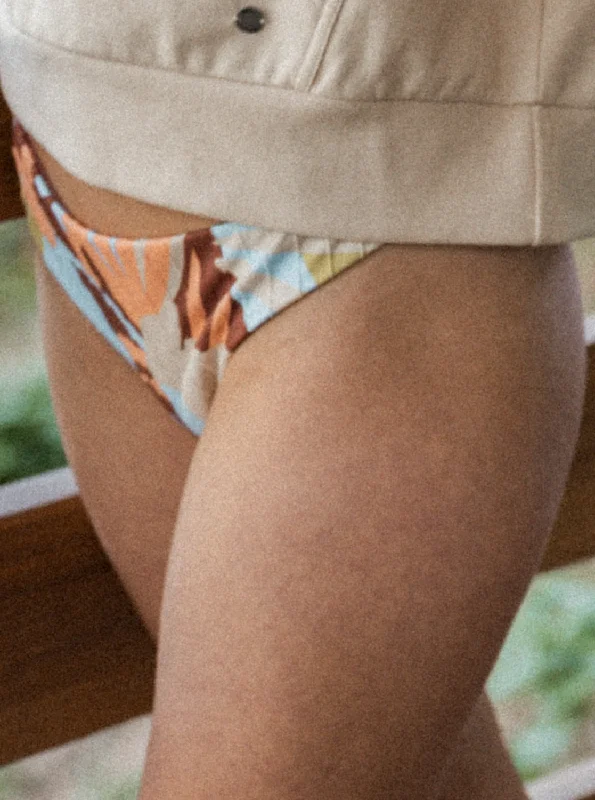 Floradelic Cheeky Printed Bikini Bottoms - Rustic Brown Floraldelic Satin bikini, Luxurious, Trendy, Chic Floradelic Cheeky Printed Bikini Bottoms - Rustic Brown Floraldelic Satin bikini, Luxurious, Trendy, Chic