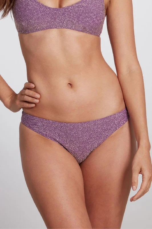 Jenna Classic Brief Bikini Bottom Lurex - Lilac Bikini with frill details, Feminine, Trendy, Sexy Jenna Classic Brief Bikini Bottom Lurex - Lilac Bikini with frill details, Feminine, Trendy, Sexy