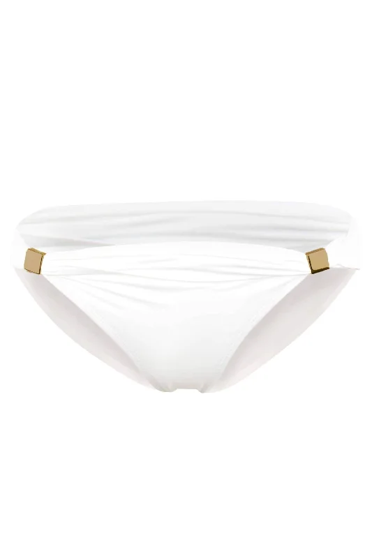 Nina Classic Brief Bikini Bottom White Push-up bikini, Sexy, Trendy, Beachwear