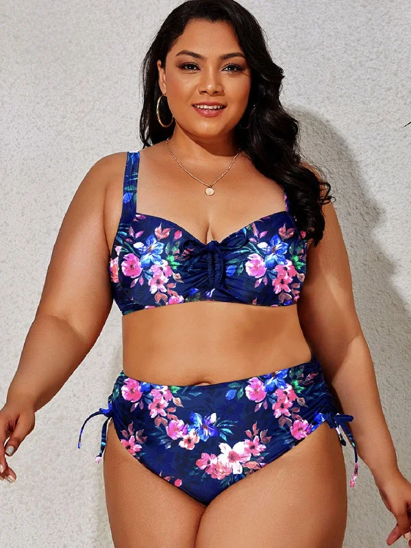 Plus Size Printed Bikini Set Solid color bikini set, Sleek, Trendy, Comfortable