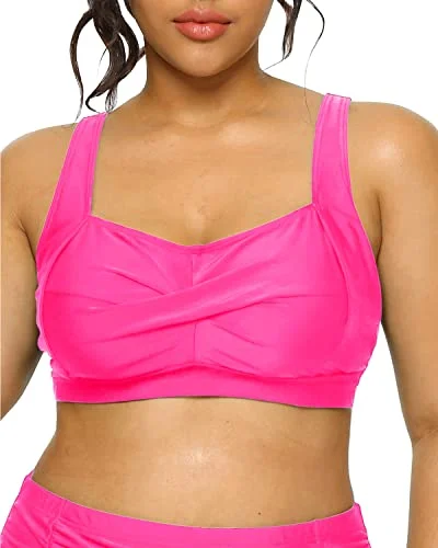 Plus Size Push-Up Bikini Top with Full Coverage Twist Front for Women Thong bikini bottom, Sexy, Comfortable, Trendy Plus Size Push-Up Bikini Top with Full Coverage Twist Front for Women Thong bikini bottom, Sexy, Comfortable, Trendy
