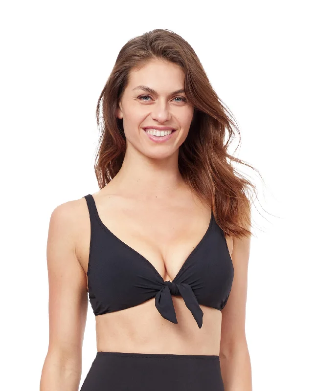 Profile By Gottex Tutti Frutti Tie Front Bikini Top Black bikini set, Classic, Sexy, Trendy Profile By Gottex Tutti Frutti Tie Front Bikini Top Black bikini set, Classic, Sexy, Trendy