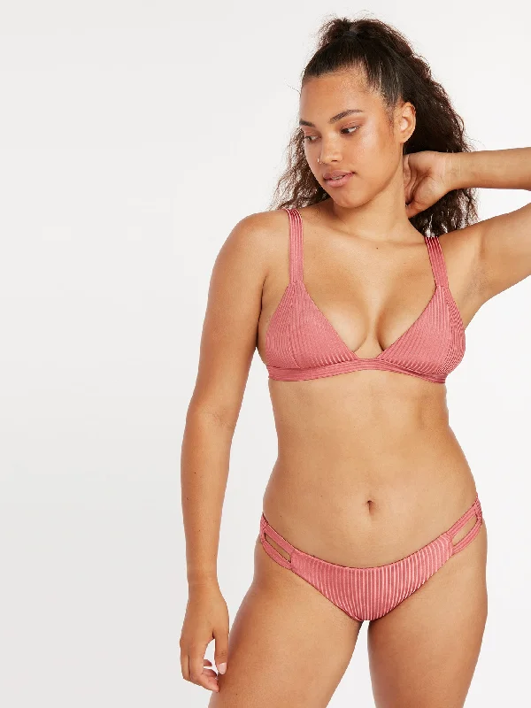 Simply Rib Triangle Bikini Top - Dusty Rose Plunge front bikini, Deep-V, Sexy, Trendy Simply Rib Triangle Bikini Top - Dusty Rose Plunge front bikini, Deep-V, Sexy, Trendy