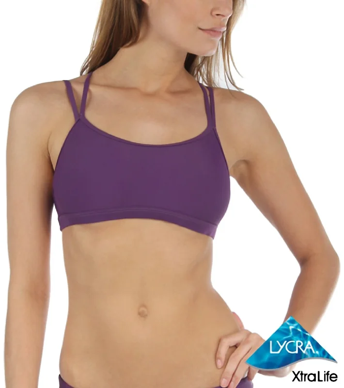 Sporti Active Double Cross Workout Bikini Top Dark Purple Padded bikini, Comfortable, Supportive, Trendy Sporti Active Double Cross Workout Bikini Top Dark Purple Padded bikini, Comfortable, Supportive, Trendy