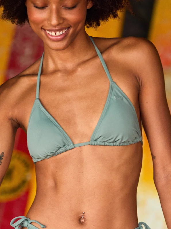 Beach Classics Tiki Triangle Bikini Top - Agave Green Triangle bikini top, Simple, Comfortable, Chic Beach Classics Tiki Triangle Bikini Top - Agave Green Triangle bikini top, Simple, Comfortable, Chic
